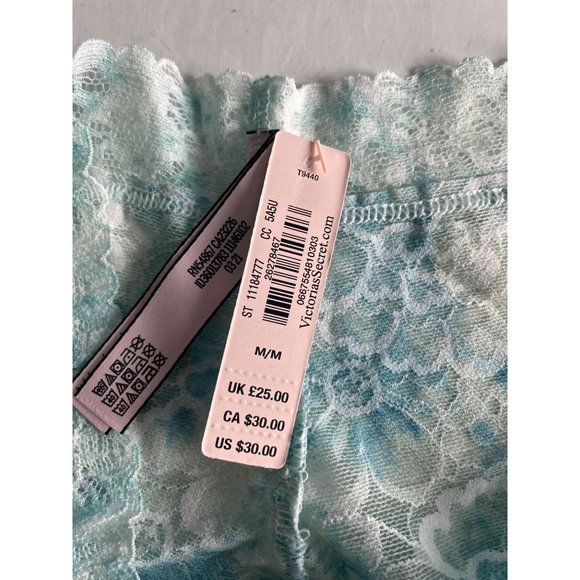 VICTORIA'S SECRET Cheeky Lace Panty, tie dye light blue/green, Medium - Picture 5 of 6